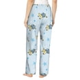thumbnail image 3 of Uemuo Cartoon Turtle Pattern Women's Wide Leg Palazzo Lounge Pants with Pockets Light Weight Loose Comfy Casual Pajama Pants-X-Large, 3 of 9