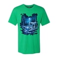 thumbnail image 2 of Wild Bobby, Tiger In The Snowy Night Animal Lover Mens Premium Tri Blend T-Shirt, Envy, Small, 2 of 3