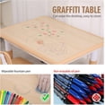 thumbnail image 3 of PetFurnishn Table and Chairs Set, Height Adjustable Study Table and Chairs, Arts & Crafts Table, Activity Table, Preschool Furniture, Maple Top With Natural Border, 3 of 8