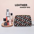 thumbnail image 4 of Hand Drawn Cartoon Gift Cat Makeup Bag, Large Capacity Travel Cosmetic Bag for Women Girls- Travel Toiletry Bag Leather Portable Waterproof Makeup Case Organizer with Handle, 4 of 4