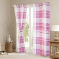 thumbnail image 3 of Manfei Teens Children Retro Grid Blackout Curtains Set of 2 (52x84 Each),Abstract Vintage Plaid Window Curtains,Geometric Theme Curtains and Drapes,Super Cozy Room Decor, 3 of 6