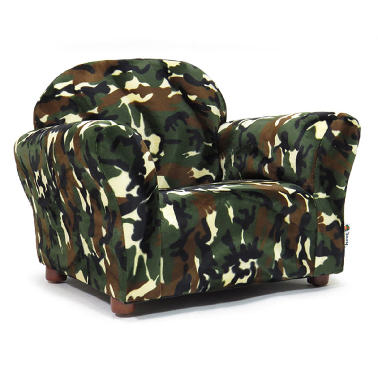Keet Roundy Camo Print Faux Fur Kids Chair Com