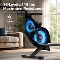 thumbnail image 5 of YOSUDA Magnetic Rowing Machine 350lbs Weight Capacity, Foldable Rower for Home Use with 16-Level Max 115lbs Adjustable Resistance and Bluetooth, Tablet Holder, 5 of 7