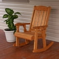 thumbnail image 2 of Amish Heavy Duty 600 Lb Mission Pressure Treated Rocking Chair (Dark Walnut Stain), 2 of 10