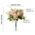 thumbnail image 5 of Mdesiwst Artificial Rose Flower with Stem,Realistic Faux Flower Bouquet Home Office Table Centerpiece Wedding Fake Floral Arrangement Decoration, 5 of 5