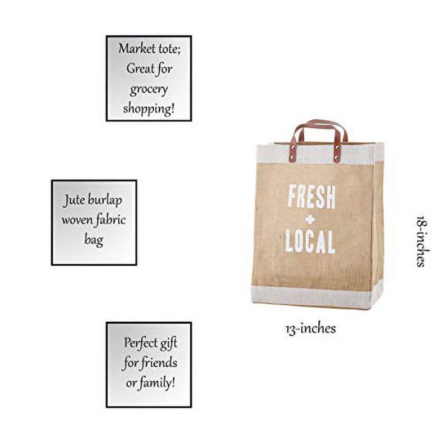 Santa Barbara Design Studio, Hold Everything Farmers Market Tote Bag, 13" x 18", Fresh + Local