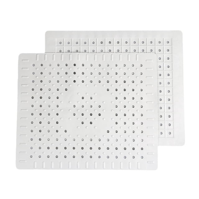 Paquete de 2 alfombrillas para fregadero de cocina, protector de drenaje de goma antideslizante, duraderas, fáciles de limpiar y cortar por uno mismo