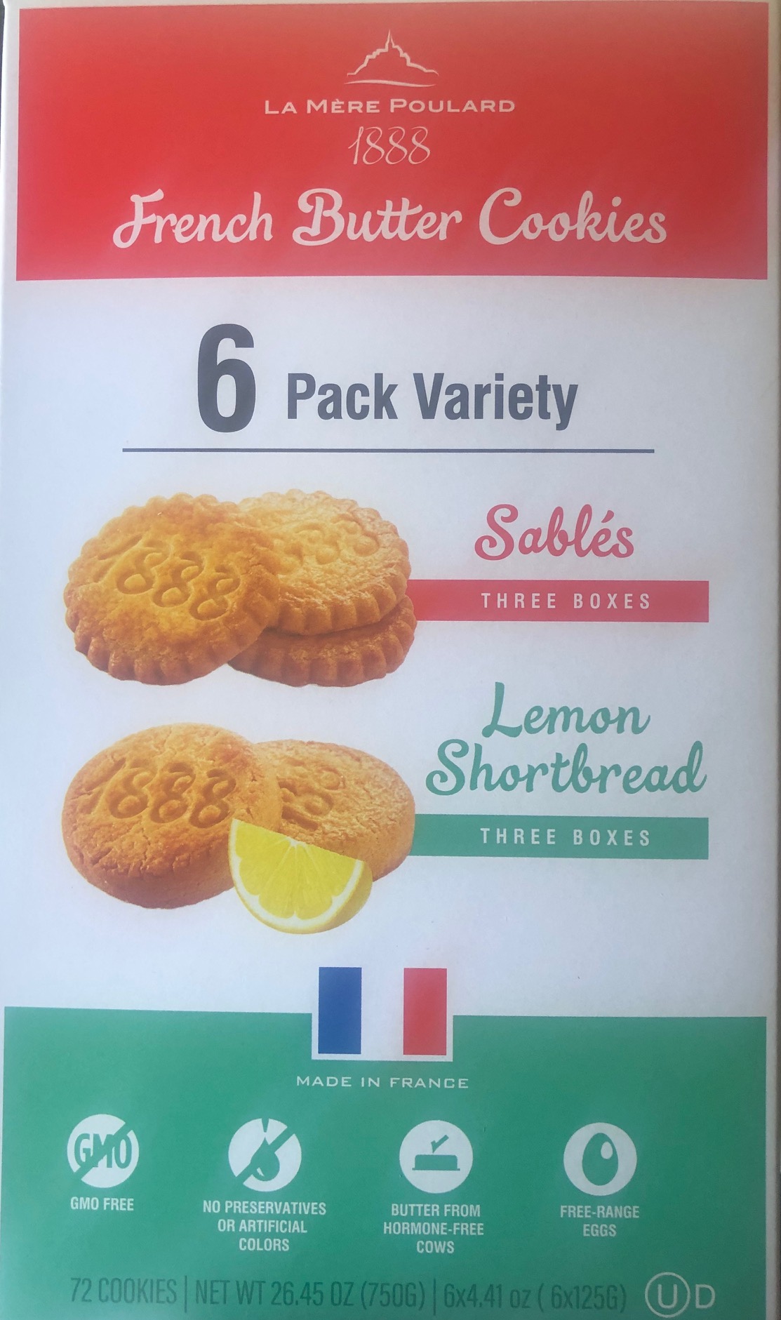 La Mere Poulard French Butter Cookies Les Sabres and Lemon Shortbread