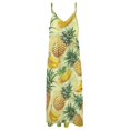 thumbnail image 4 of Lunarable Pineapple Design Sleeveless Dress Woman Fashion Long Dresses Women's Summer Suit Dress 2025, 4 of 7