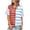 White, variant on Erwazi Women's Casual Colorblock Striped Short Sleeve Tops Crew Neck Cropped T Shirts