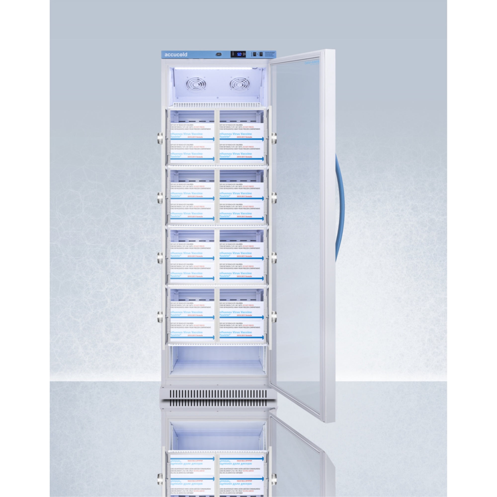 Pharma-Vac Performance Series 15 cu.ft. all-refrigerator with glass door and internal lockers