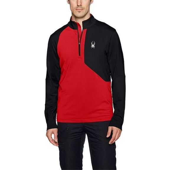 Spyder Men's Charger Thermastretch T-neck, Red Black,XXL - US