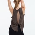 thumbnail image 5 of Daiosportswear Workout Tank Tops Open Back Yoga Exercise Shirts Tie Back Athletic Clothes for Women,Cover-Up for Women Gray L(L), 5 of 9