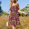 thumbnail image 4 of Wassily Kandinsky - Arte Vestido de manga corta Vestidos Vestidos largos con velo Vestidos largos Vestido, 4 of 7
