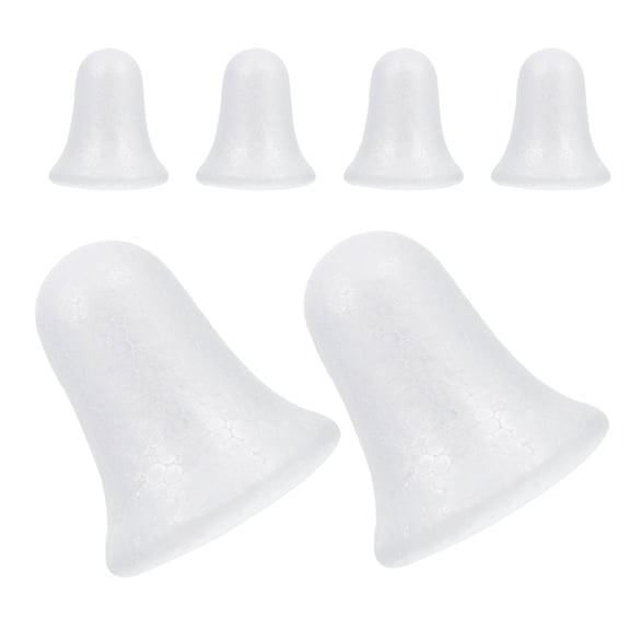 Homoyoyo Set of 6 White Foam Christmas Little Bells Holiday Decorations Festive Design