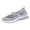 Gray, variant on Walking Shoes for Women 3D Floral Embroidery Knit Mesh Slip on Loafers Lightweight Antislip Nursing Shoes Gray Size 7
