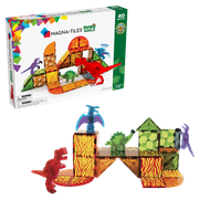 MAGNA-TILES Dino World 40 Piece Magnetic Construction Set, The ORIGINAL Magnetic Building Brand, for Child Ages 3+