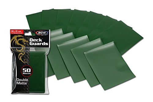 500 BCW DOUBLE MATTE GREEN DECK GUARDS SLEEVES MAGIC THE GATHERING MTG 