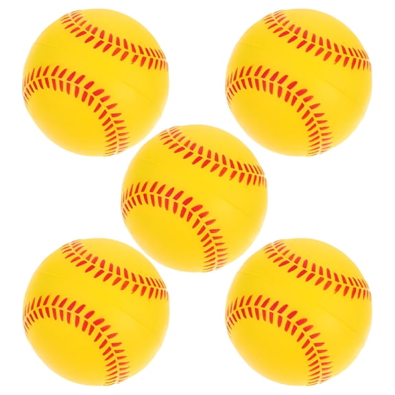 BESTSKY 5Pcs Practice Baseballs PU Sponge Training Softballs Baseballs Training Balls