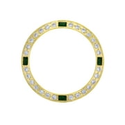 CREATED DIAMOND EMERALD BEZEL FOR 26MM ROLEX TUDOR DATE DATEJUST WATCH LADY GOLD