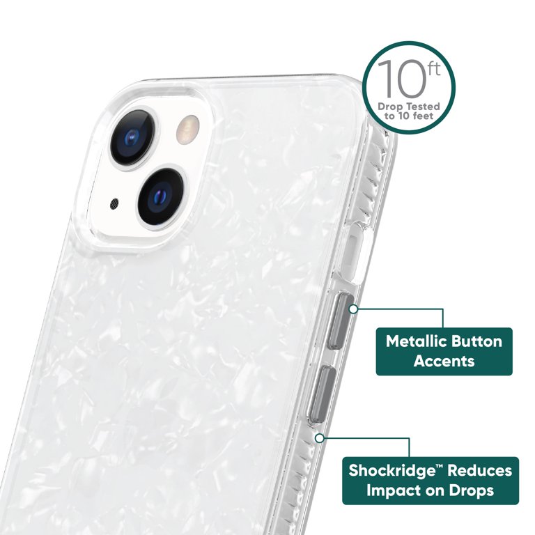 onn. White Pearl Phone Case for iPhone 13 Pro - Walmart.com