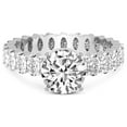 thumbnail image 4 of 1 Carat IGI Certified Round Shape Lab Grown Diamond Engagement Ring | 14K White Gold | Celeste Side Oval Diamond Eternity Lab Diamond Ring | FG-VS1-VS2 Quality Friendly Diamonds, 4 of 6