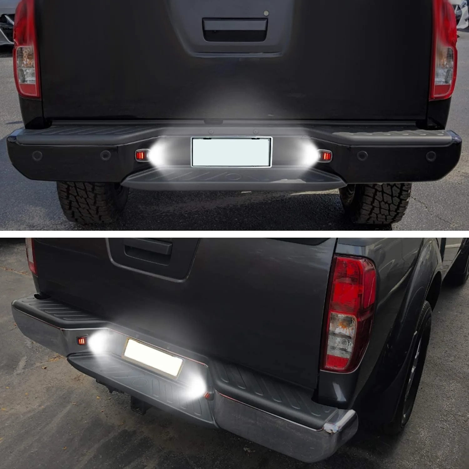 2Pcs Red Tube SMD License Plate Light for Nissan Navara D40