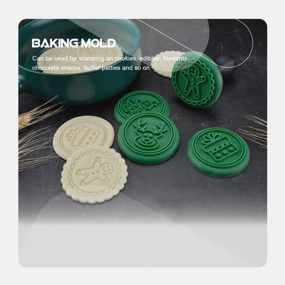 WEAVILUX Cookie Stamp Set for Baking, Assorted Color Biscuit Molds, and Easy to Use, 1 Set