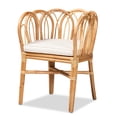 thumbnail image 2 of bali & pari Melody Natural Rattan Accent Chair with Removable Cushion, Modern Tropical Design, 2 of 8