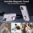 thumbnail image 4 of CASEFIV for iPhone 14 Pro Case with Magnetic Invisible Stand [Compatible with MagSafe] Built-in Screen Protector Military Drop Protection Shockproof Slim Translucent Case Cover, Black, 4 of 6