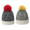 thumbnail image 1 of Gorros de lana para hombres y mujeres, gorro de punto con parches y mezcla de lana, 1 of 5
