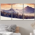 thumbnail image 3 of wall26 - 3 Piece Canvas Wall Art - Fantastic Evening Winter Landscape. Dramatic Overcast Sky. Creative Collage. Beauty World. - Modern Home Art Stretched and Framed Ready to Hang - 24"x36"x, 3 of 5