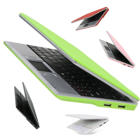 Goldengulf 7 Inch Portable Mini Computer Laptop PC Netbook for Kids Android 12 Quad Core 32GB WiFi Built in Camera Netflix YouTube Flash Player-Green