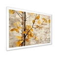 thumbnail image 2 of Designart "Beige and Yellow Birch Wood Forest Autumnal Palette I" Floral Framed Wall Art Decor - Traditional Yellow Tree Birch Entryway Framed Wall Art Print, 2 of 6