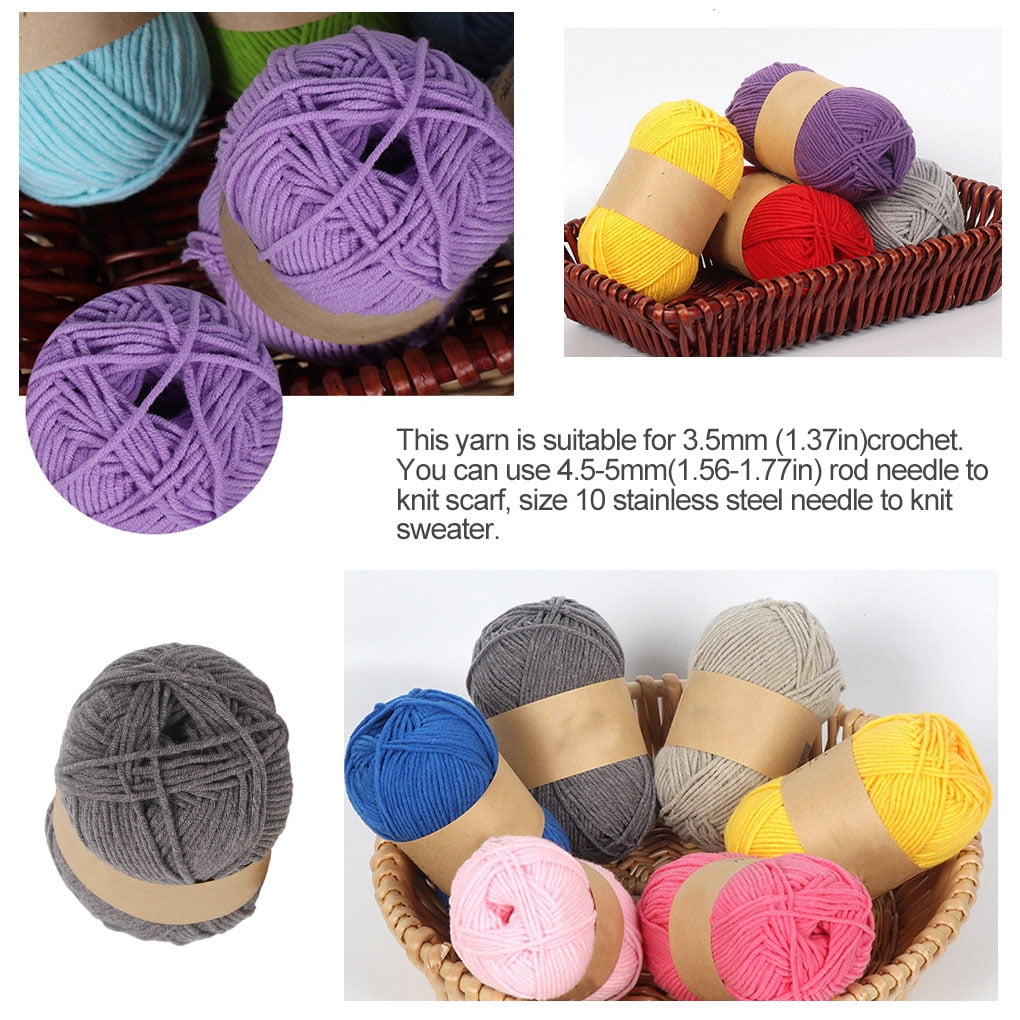 TureClos 16 Colors Crochet Cotton Yarn Balls Cross Stitch Needlepoint Hand  Embroidery Knitting Threads 