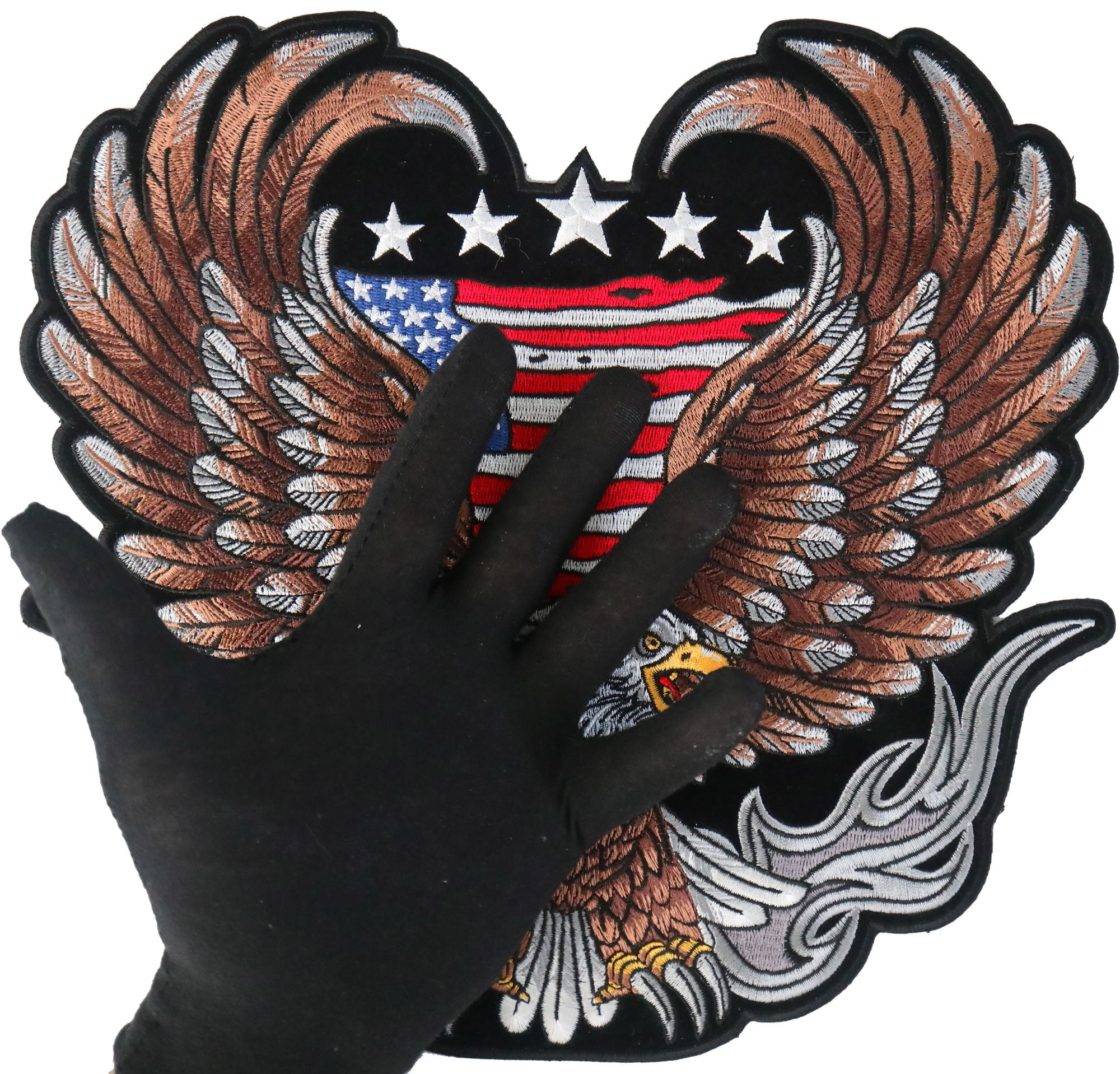 Embroidered Leather Biker Patches for Jeans Men Jacket Clothes Eagle Animal  Punk Style Patch Stickers on Motorcycle Patches ANG