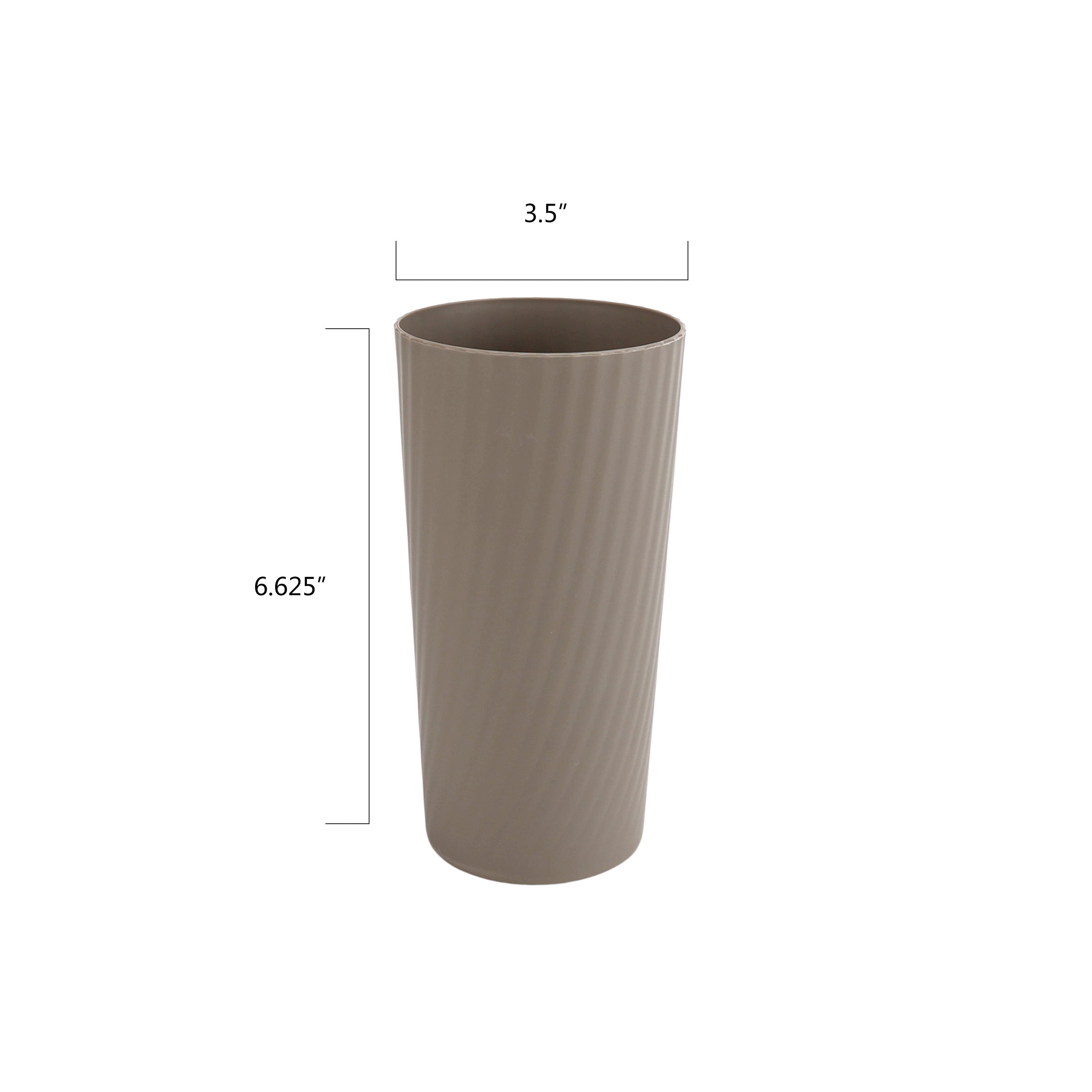 Mainstays 30-Piece Plastic Swirl Pattern Dinnerware Bundle Set, Beige