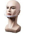 thumbnail image 1 of Máscara transparente de plástico reutilizable Cubierta sanitaria transparente profesional Protector facial antivaho Cubierta de nariz y boca Protector facial abierto, 1 of 5