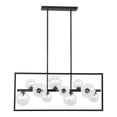 thumbnail image 1 of Dainolite Glasgow 10-Light 250W Pendentif Horizontal en Métal Noir Mat/clair, 1 of 1