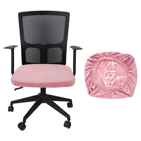 Office Chair Cover, Soft Computer Chair Seat Slipcover, L(45-48cm), Pink