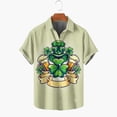 thumbnail image 3 of Charella Polo Shirts for Men St Patricks Day Decorations Short Sleeve Turndown Collar Tops 2024 Spring Clothes,Khaki,XXXL, 3 of 4