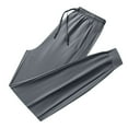 thumbnail image 4 of Men's Lightweight Jogger Pants Zipper Pockets Quick Dry Stretch Trousers Running Athletic Hiking Drawstring Long Pants, 4 of 6