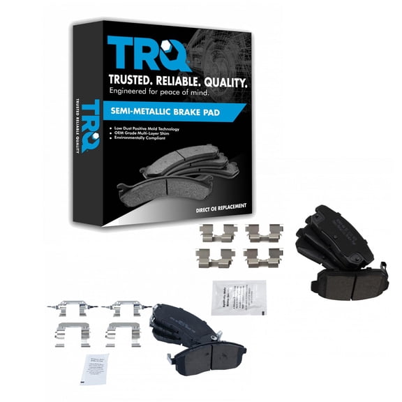 TRQ Front & Rear Semi-Metallic Disc Brake Pad Kit for Infiniti Nissan New BFA20141 Fits select: 2001-2003 NISSAN MAXIMA, 2001 INFINITI I30