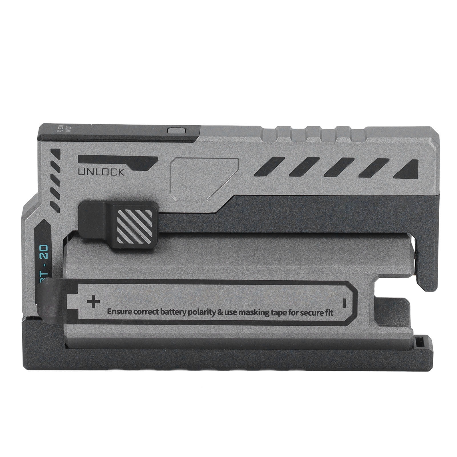 BIMZUC BT-20 MK2 Portable Power Bank Case 2-in-1 Replaceable Battery Charger for 21700 20700 Lithium Batteries Lightweight Travel Charging Box Silver