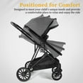 thumbnail image 6 of Cochildor Lite 2.0 Baby Stroller with Bassinet Mode - 3-Position Reversible Lightweight Stroller for 0-36 Months, Foldable Compact Travel Stroller with UPF 50+ Canopy, Black, 6 of 9