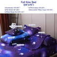 thumbnail image 4 of OKKEEY Galaxy Bedding Sets for Teen Boy, 6 Pcs Full Microfiber Comforter Set for Kids, Girls, All Season Purple Outer Space Theme Bed in a Bag with Sheets & Pillowcases, 4 of 10