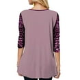 thumbnail image 4 of LilyLLL Womens Long Sleeve Printed Sequins Tunic T Shirt Casual Blouse Tops, 4 of 4