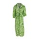 thumbnail image 2 of VISgogo Vestido casual para mujer, cuello de solapa, cuello en V, manga larga, contraste de color, estampado, corte alto, vestidos con cordones VISgogo  moda, 2 of 9