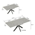 thumbnail image 3 of Extendable Dining Table Set for 6-8 Person with C-Shaped Armless Chairs, Expandable MDF Table and Metal Legs for Dining Room Kitchen, 3 of 9
