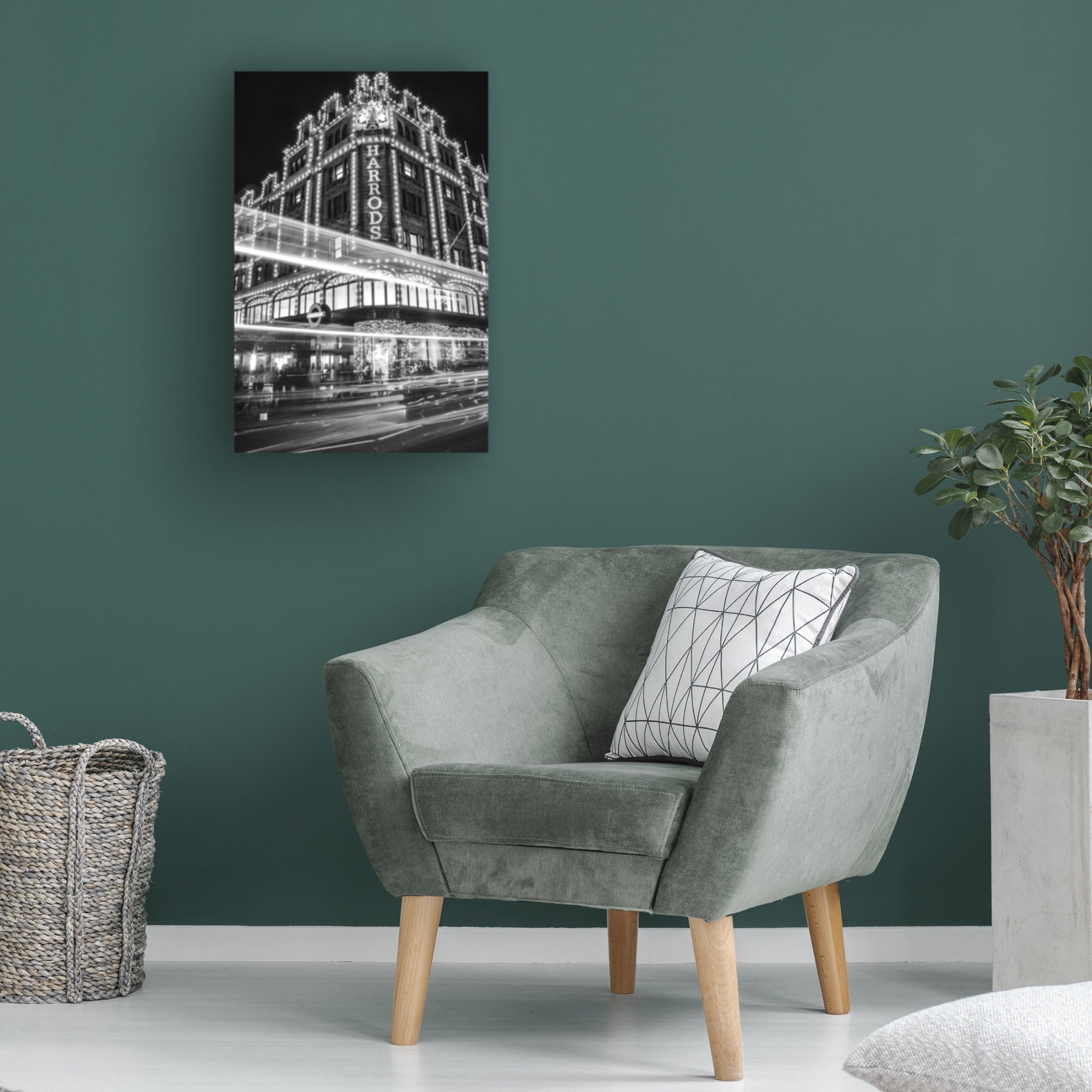 Canvas Wall Art - karinalimburg  'London At Nighttime' Wall Art for Living Room, Bedroom, or Office D?cor by Trademark Fine Art - 16 x 24 Inches